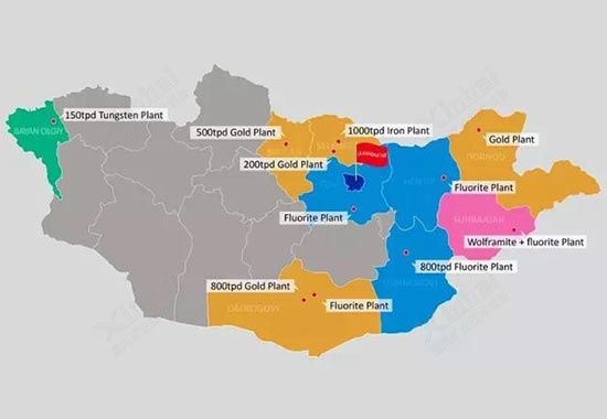 金年会 金字招牌诚信至上 - 蒙古国矿业全产业链服务项目分布图